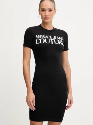 Versace Jeans Couture sukienka kolor czarny mini dopasowana 79HAOE05 CJ02E
