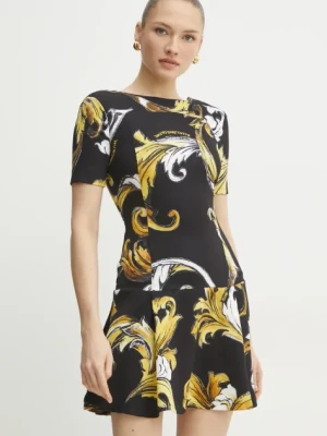Versace Jeans Couture sukienka kolor czarny mini rozkloszowana 78HAO908 NS636