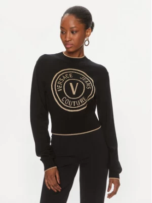 Versace Jeans Couture Sweter 75HAFM21 Czarny Regular Fit