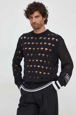 Versace Jeans Couture sweter bawełniany kolor czarny 76GAFM04 CMG01