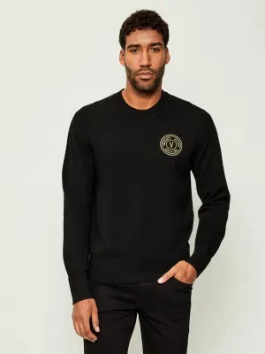 Versace Jeans Couture Sweter | Slim Fit | z dodatkiem wełny i kaszmiru