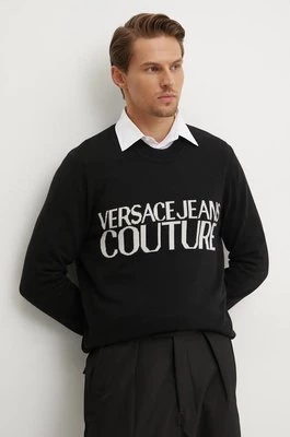 Versace Jeans Couture sweter wełniany męski kolor czarny 77GAFM01 CMH80