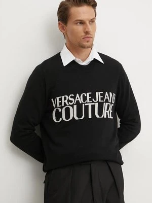 Versace Jeans Couture sweter wełniany męski kolor czarny 77GAFM01 CMH80