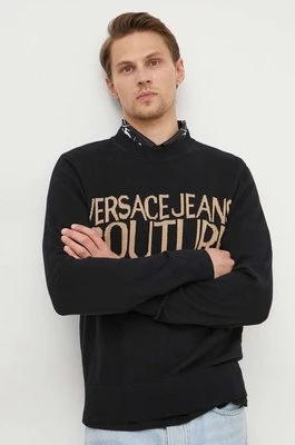 Versace Jeans Couture sweter z domieszką kaszmiru kolor czarny lekki 76GAFM01 CM06H