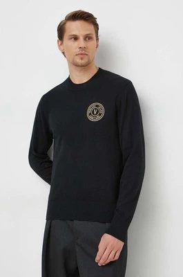 Versace Jeans Couture sweter z domieszką kaszmiru kolor czarny lekki 76GAFM00 CM06H