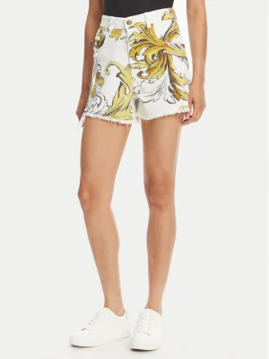 Versace Jeans Couture Szorty jeansowe 78HAD51B Biały Straight Fit