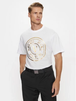 Versace Jeans Couture T-Shirt 75GAHT05 Biały Regular Fit