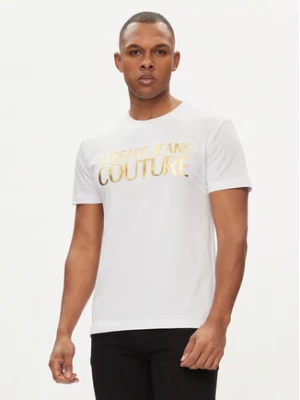 Versace Jeans Couture T-Shirt 76GAHT00 Biały Regular Fit