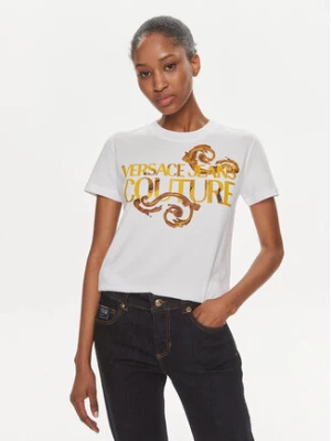 Versace Jeans Couture T-Shirt 76HAHG00 Biały Slim Fit