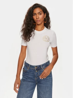 Versace Jeans Couture T-Shirt 76HAHT02 Biały Slim Fit