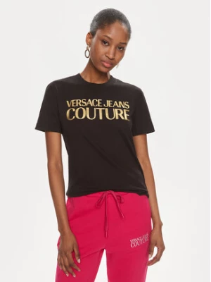 Versace Jeans Couture T-Shirt 76HAHT04 Czarny Slim Fit