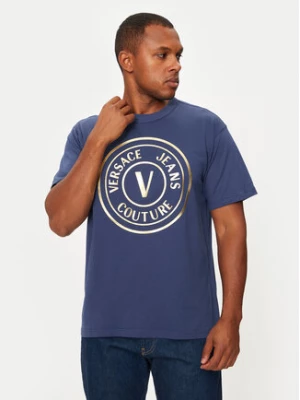 Versace Jeans Couture T-Shirt 77GAHT01 Granatowy Regular Fit