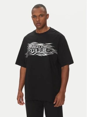 Versace Jeans Couture T-Shirt 78GAH6L1 Czarny Regular Fit