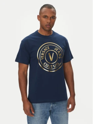 Versace Jeans Couture T-Shirt 78GAHT01 Granatowy Regular Fit