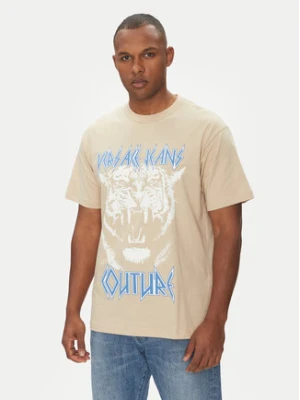 Versace Jeans Couture T-Shirt 78GAHT06 Beżowy Regular Fit