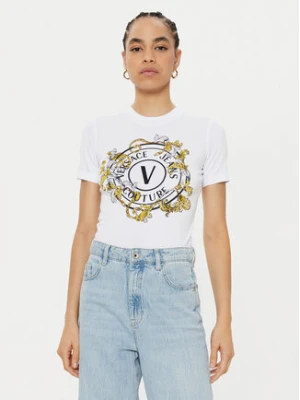 Zdjęcie produktu Versace Jeans Couture T-Shirt 78HAHC01 Biały Regular Fit