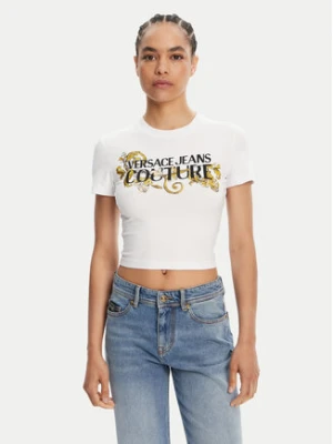 Versace Jeans Couture T-Shirt 78HAHC05 Biały Slim Fit