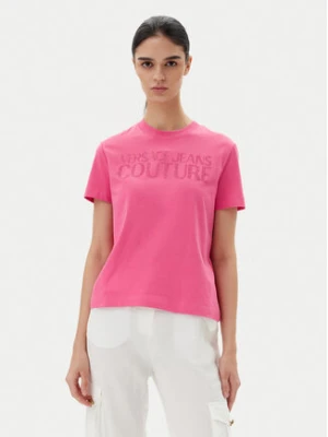 Versace Jeans Couture T-Shirt 78HAHS04 Różowy Regular Fit