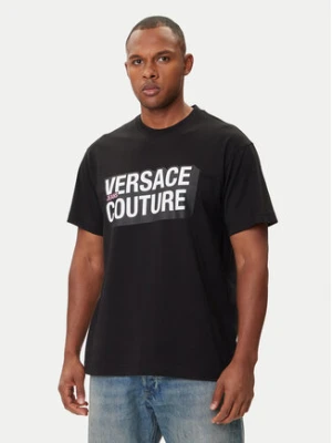 Versace Jeans Couture T-Shirt 79GAHP02 CJ01P Czarny Regular Fit