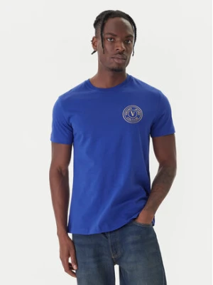 Versace Jeans Couture T-Shirt 79GAHT00 CJ00T Niebieski Regular Fit
