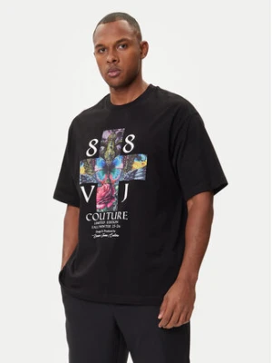 Versace Jeans Couture T-Shirt 79GAHT10 CJ00T Czarny Regular Fit