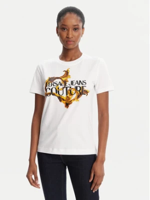 Versace Jeans Couture T-Shirt 79HAHE06 CJ00E Biały Regular Fit