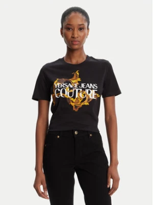 Versace Jeans Couture T-Shirt 79HAHE06 CJ00E Czarny Regular Fit