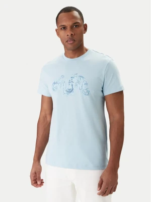 Versace Jeans Couture T-Shirt 80GAHE02 CJ00E Niebieski Regular Fit