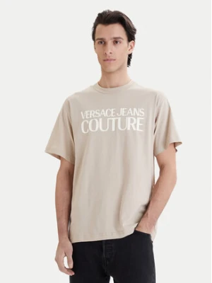 Versace Jeans Couture T-Shirt 80GAHT01 CJ00T Beżowy Regular Fit