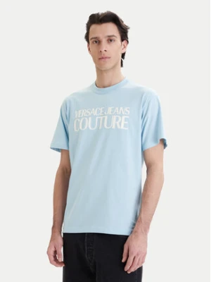 Zdjęcie produktu Versace Jeans Couture T-Shirt 80GAHT01 CJ00T Niebieski Regular Fit