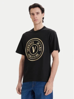 Versace Jeans Couture T-Shirt 80GAHT02 CJ00T Czarny Regular Fit
