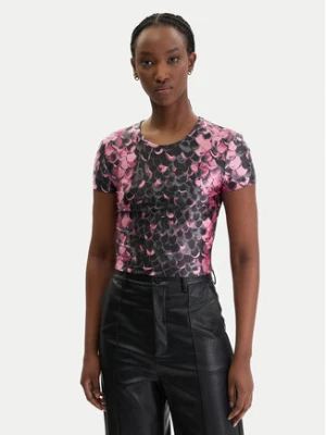 Versace Jeans Couture T-Shirt 80HAH602 JS552 Różowy Slim Fit