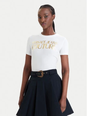 Versace Jeans Couture T-Shirt 80HAHT00 CJ03T Biały Slim Fit
