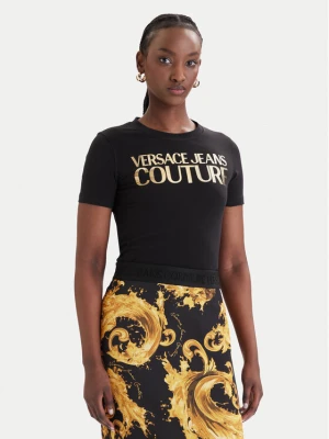 Versace Jeans Couture T-Shirt 80HAHT00 CJ03T Czarny Slim Fit