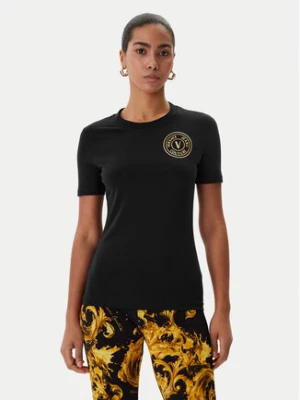 Versace Jeans Couture T-Shirt 80HAHT02 CJ03T Czarny Slim Fit