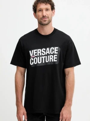 Versace Jeans Couture t-shirt bawełniany czarny