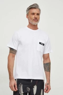 Versace Jeans Couture t-shirt bawełniany męski kolor biały gładki 76GAHE05 CJ00E