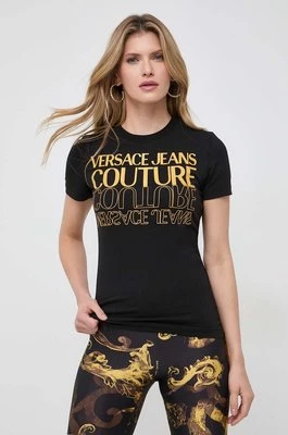 Versace Jeans Couture t-shirt damski kolor czarny 76HAHC00 CJ02C