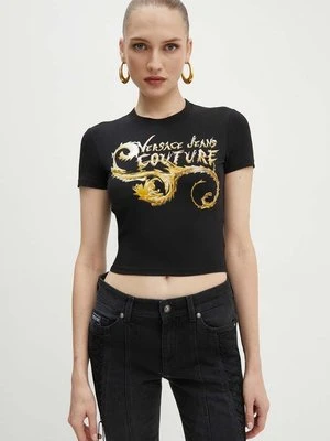 Versace Jeans Couture t-shirt damski kolor czarny 77HAHC00 CJ02C