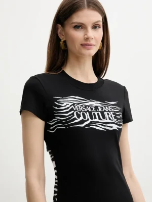 Zdjęcie produktu Versace Jeans Couture t-shirt damski kolor czarny 78HAH606 JS439