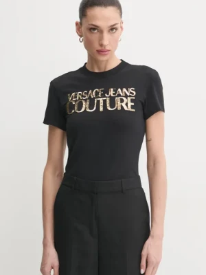 Versace Jeans Couture t-shirt damski kolor czarny 78HAHE00 CJ02E