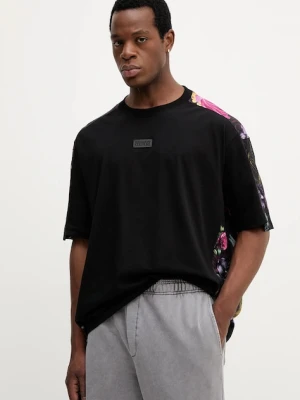Versace Jeans Couture t-shirt męski kolor czarny wzorzysty 79GAH608 J0001