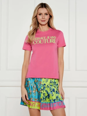 Versace Jeans Couture T-shirt | Regular Fit różowy
