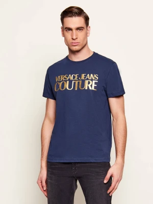 Versace Jeans Couture T-shirt | Slim Fit granatowy