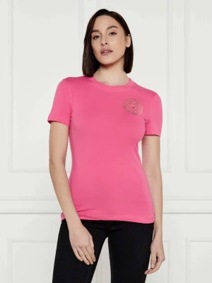 Versace Jeans Couture T-shirt | Slim Fit różowy