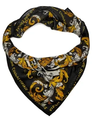 Versace Jeans Couture Wełniana chusta | z dodatkiem jedwabiu