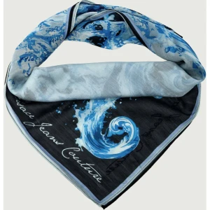 Versace Jeans Couture Wełniana chusta | z dodatkiem jedwabiu