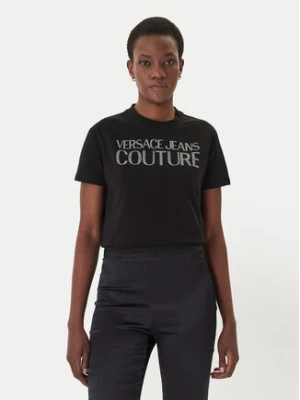 Zdjęcie produktu Versace Jeans T-Shirt 80HAHT09 Czarny Regular Fit
