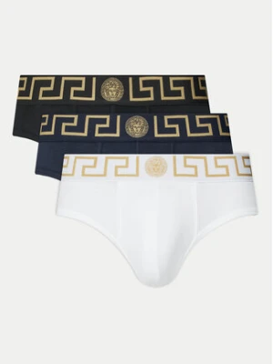 Versace Komplet 3 par slipów AU10327 1A10011 Kolorowy