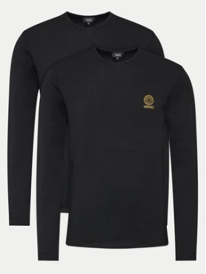 Versace Komplet longsleeve AU10197 Czarny Slim Fit